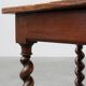 French Barley Twist Walnut Side Table with Drawer, circa 1880