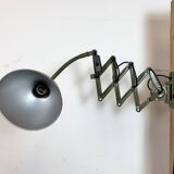 Green Industrial Military Gooseneck Scissor Wall Lamp from Elektroinstala,
