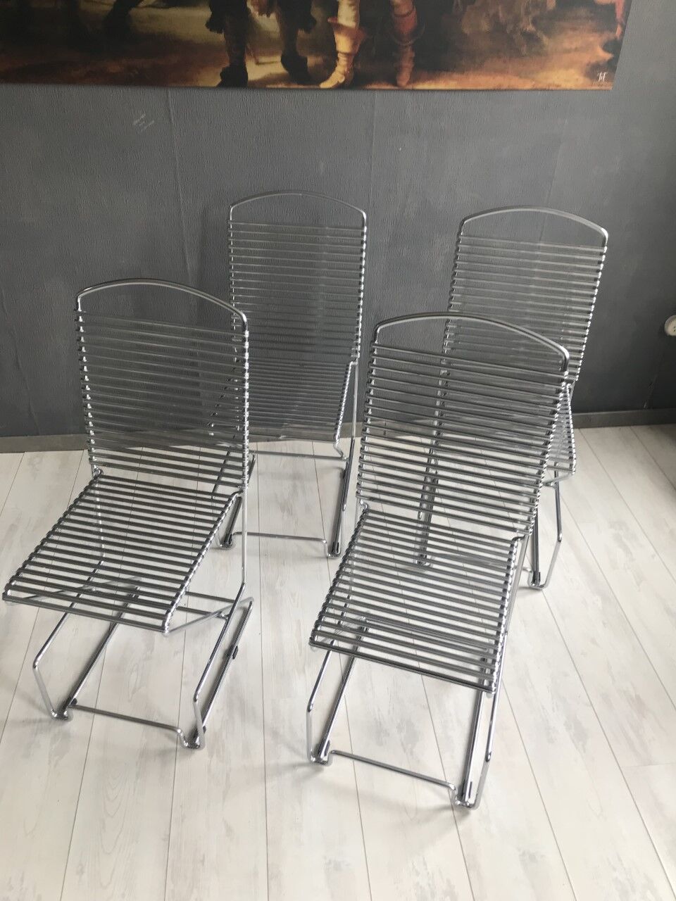 Set of 4 till behrens chairs for schlubach, 1980s