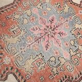 Turkish Red & Beige Classic Vintage Rug, 130x229Cm