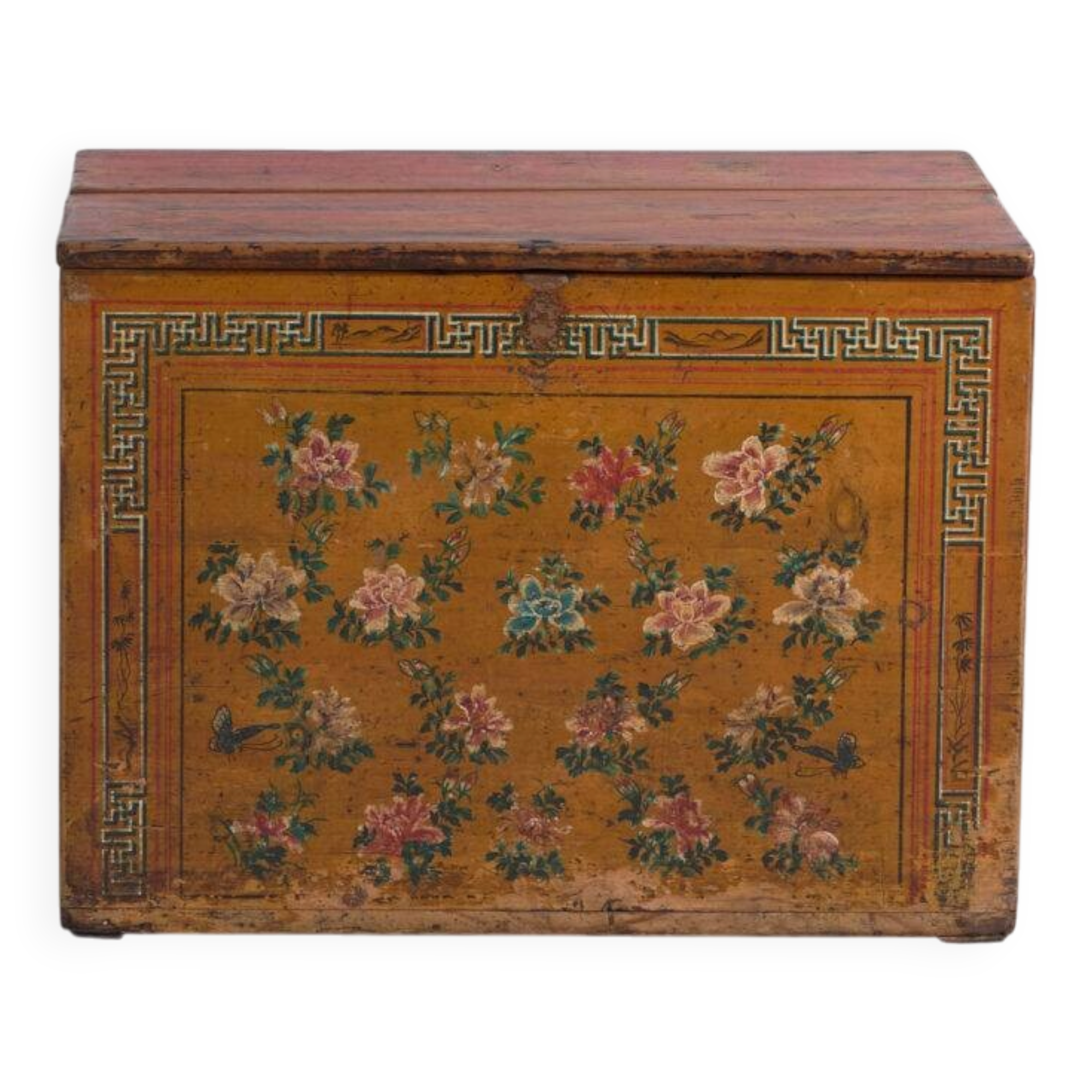 Coffre chinois avec peinture originale – Chine, vers 1900