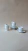 Set of 5 white cups