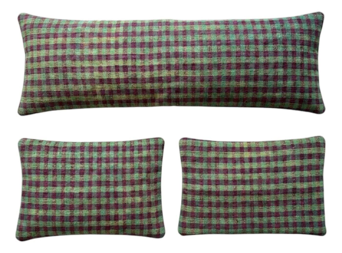 Set of 3 vintage kilim cushion covers 41x119 cm