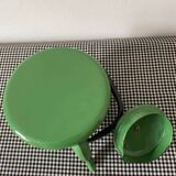 Green and black enamel coffee pot