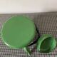 Cafetière émaillée verte et noire