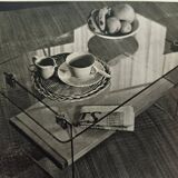 Glass coffee tables by André Monpoix