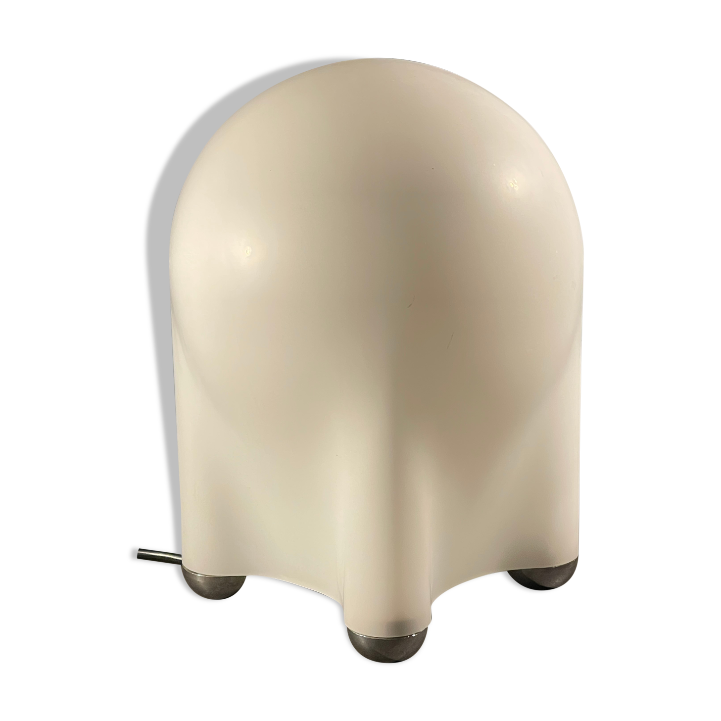 Giotto Stoppino for Tronconi in 1976, Table Lamp "Drop" in Opaline Lined Glass