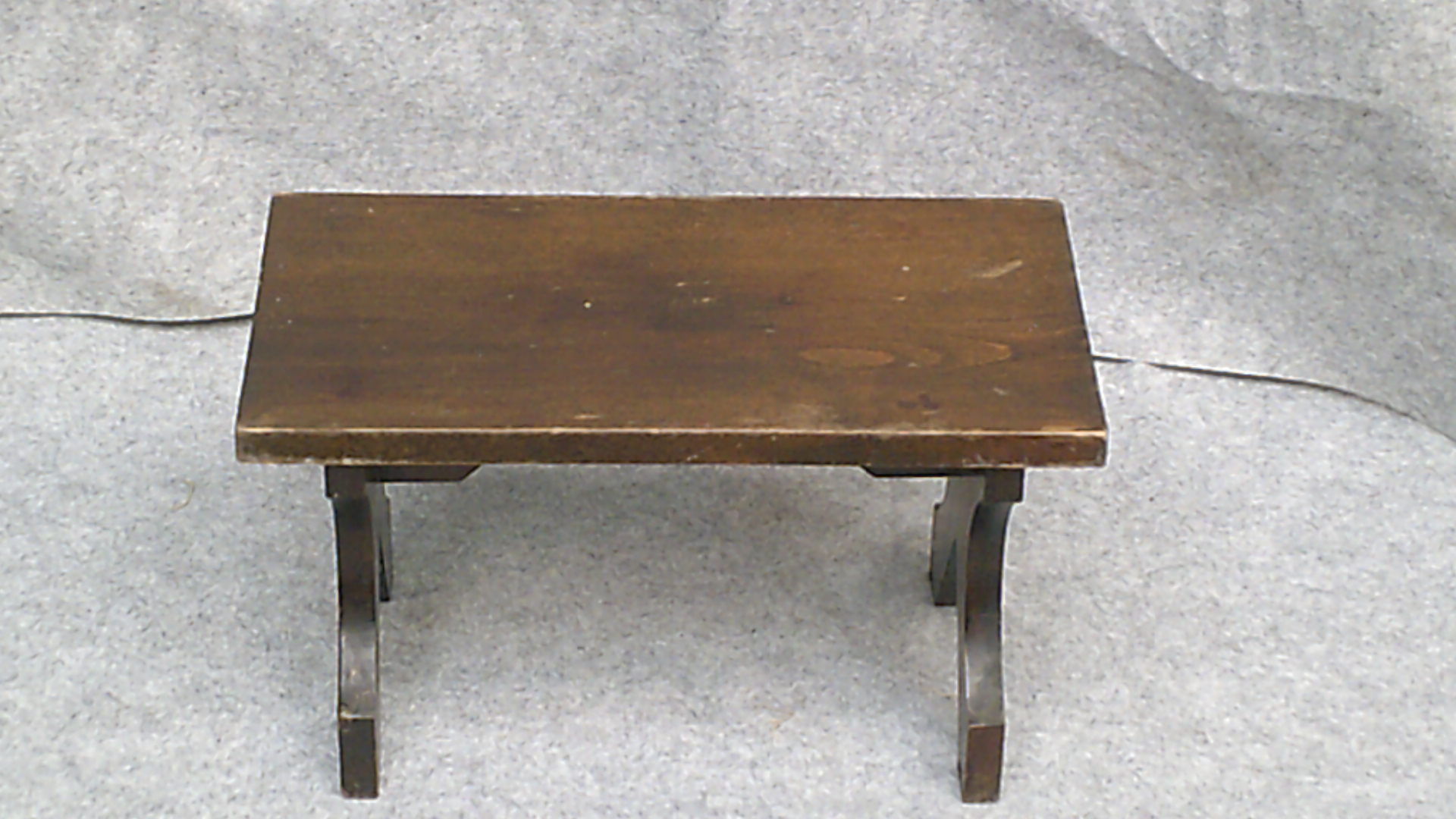 Wooden bench, foot rest from the 70s