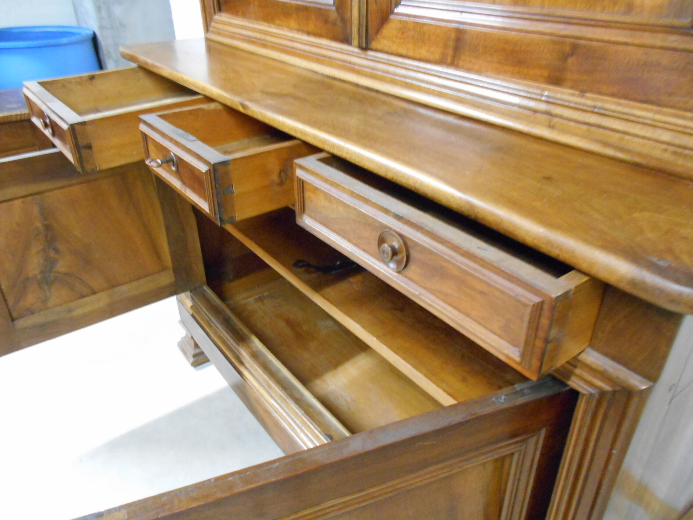 Buffet two bodies Louis Philippe walnut