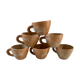 Lot de 6 tasses à café en grès artisanal années 70