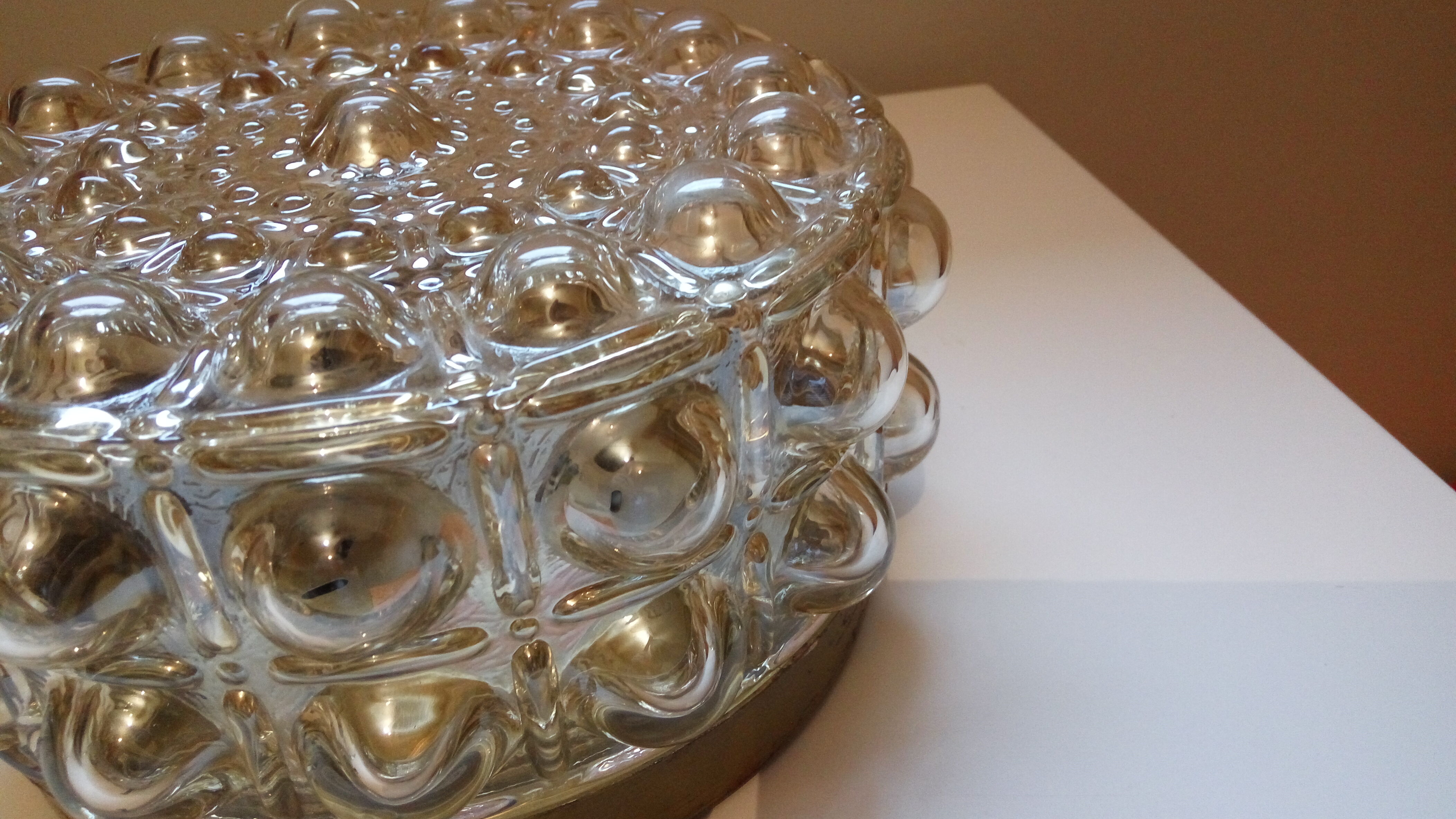 Amber glass bubbles ceiling lamp