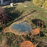Salon jardin en fer forgé
