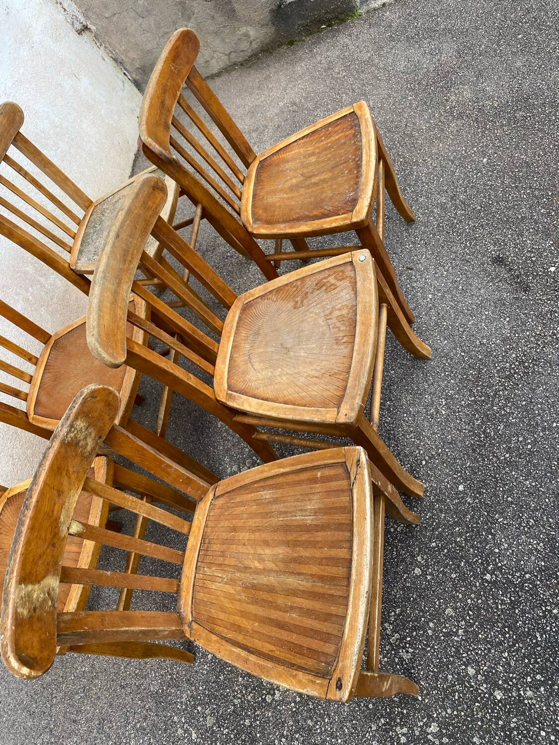 Set of 6 raw bistro chairs