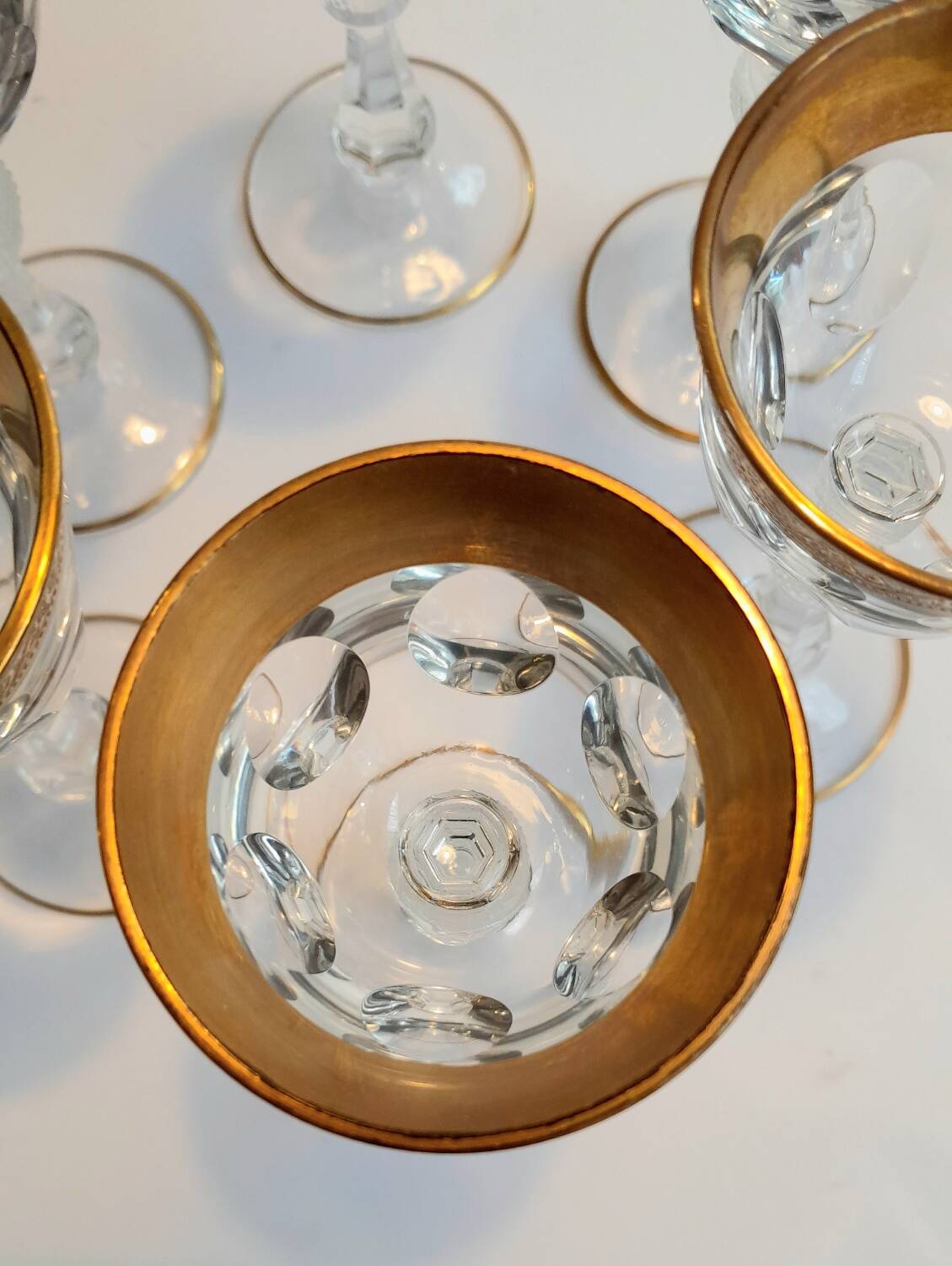 6 Moser Bohemian Crystal Liqueur Glasses