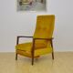Mid-century armchair with folding footrest, 1960s