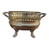 Old brass planter