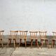 Set of 6 vintage bistro chairs - Warm stained wood