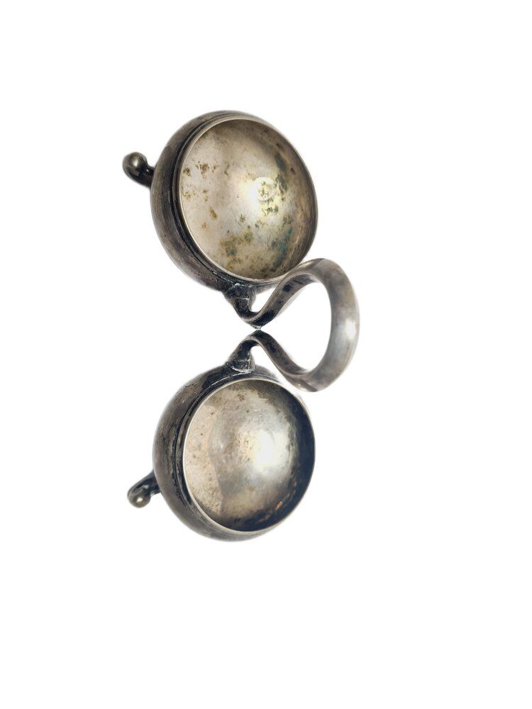 Porte-sel et poivre en argent éclectique, Allemagne, années 1890.