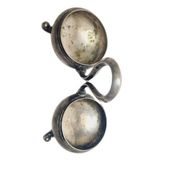 Eclectic silver salt and pepper holder, Germany, 1890s