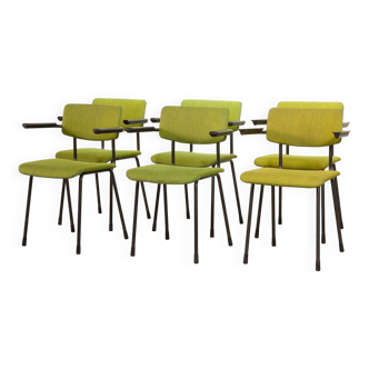 6 chaises de salle à manger Gispen de conception hollandaise, modèle 1235, par André Cordemeyer, années 1960