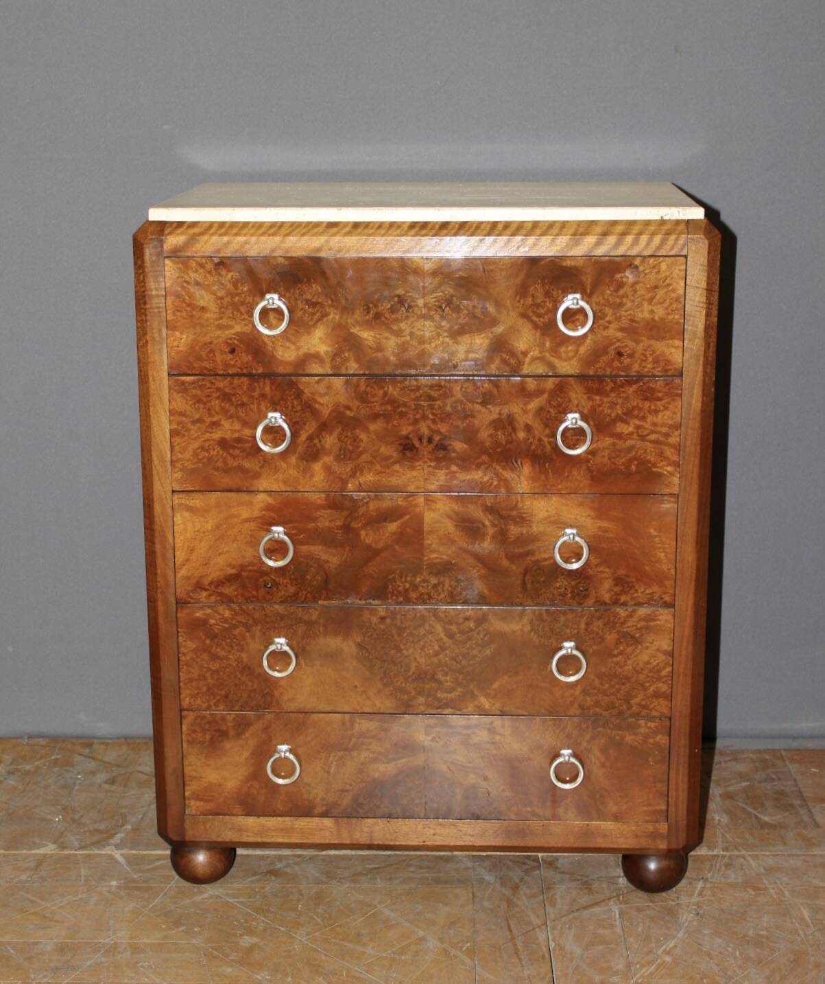 Commode d'époque Art Déco en noyer Vers 1930