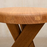 Pierre Chapo Stool S31A in solid Oak wood by Chapo Creation, France