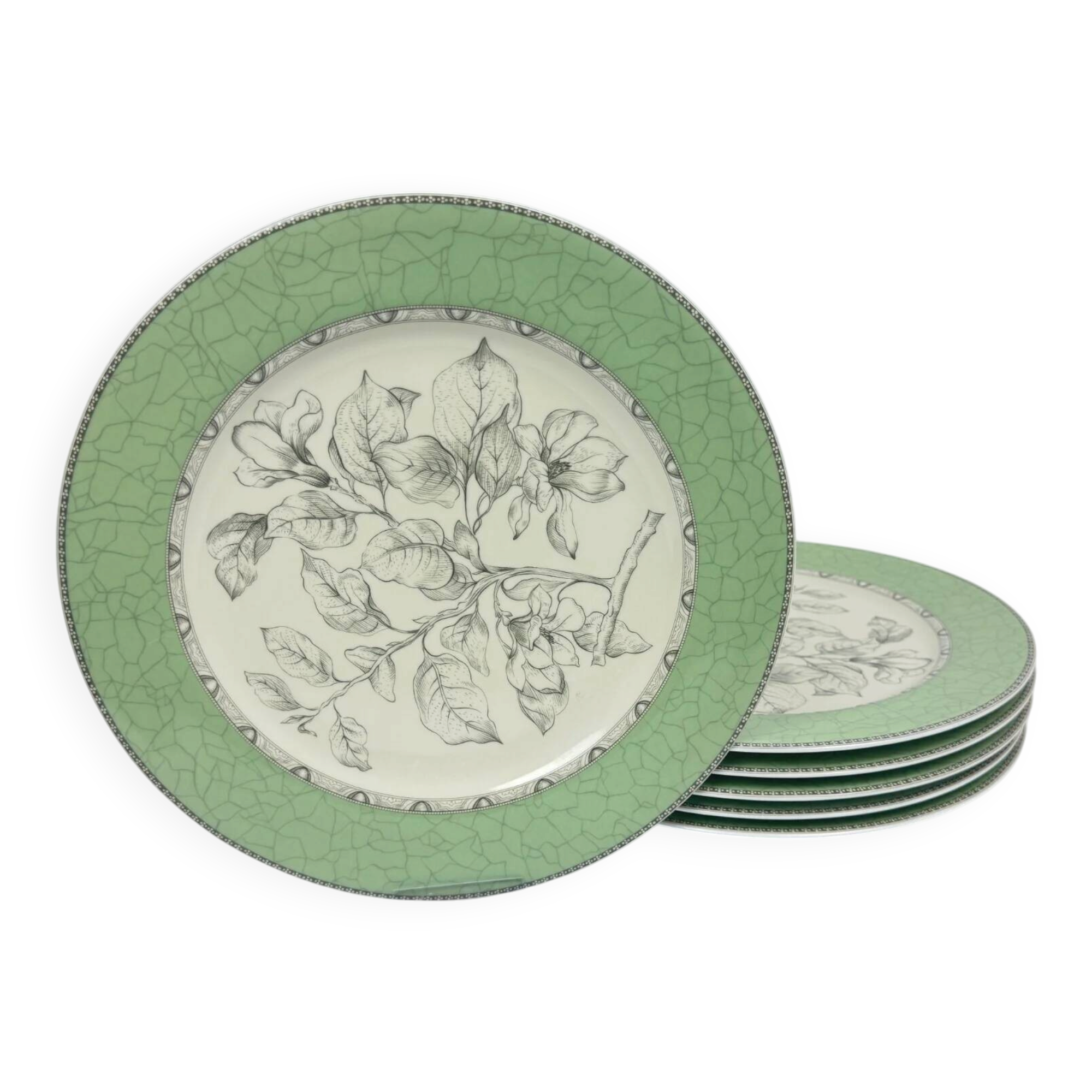 Pierre Frey for Deshoulières, 6 Lorraine presentation plates.