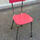 Vintage red Formica & chrome chair — 50s/60s Pop Chic style