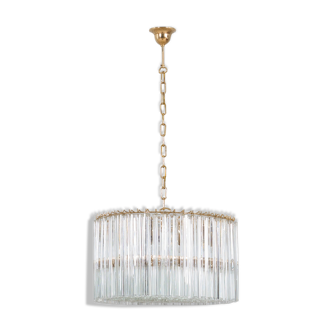 Paolo Venini 169 triedri glass crystals chandelier, 1970s