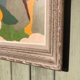 Peinture abstraite sur panneau