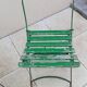 Paire de chaises de bistrot jardin pliable ancienne