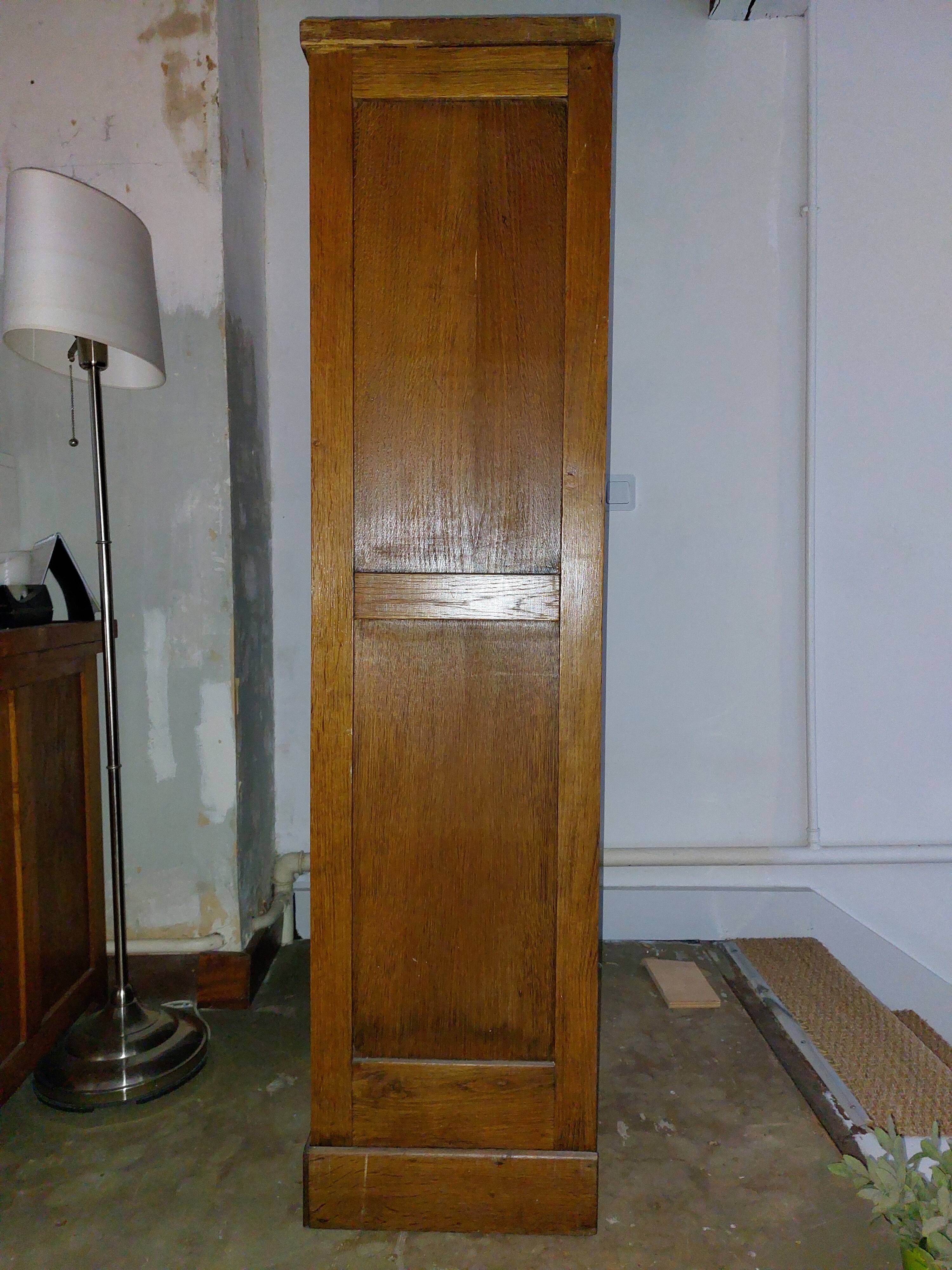 Vintage oak curtain filing cabinet (double)