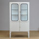 Vintage Glass And Iron Medical Cabinet, 1970s