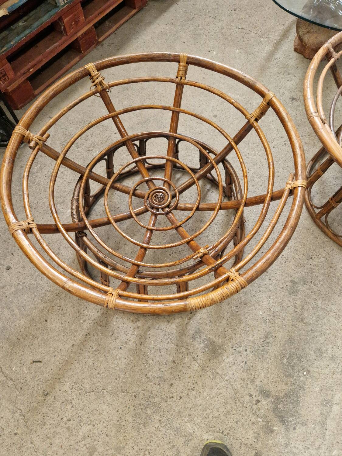 Rattan armchairs
