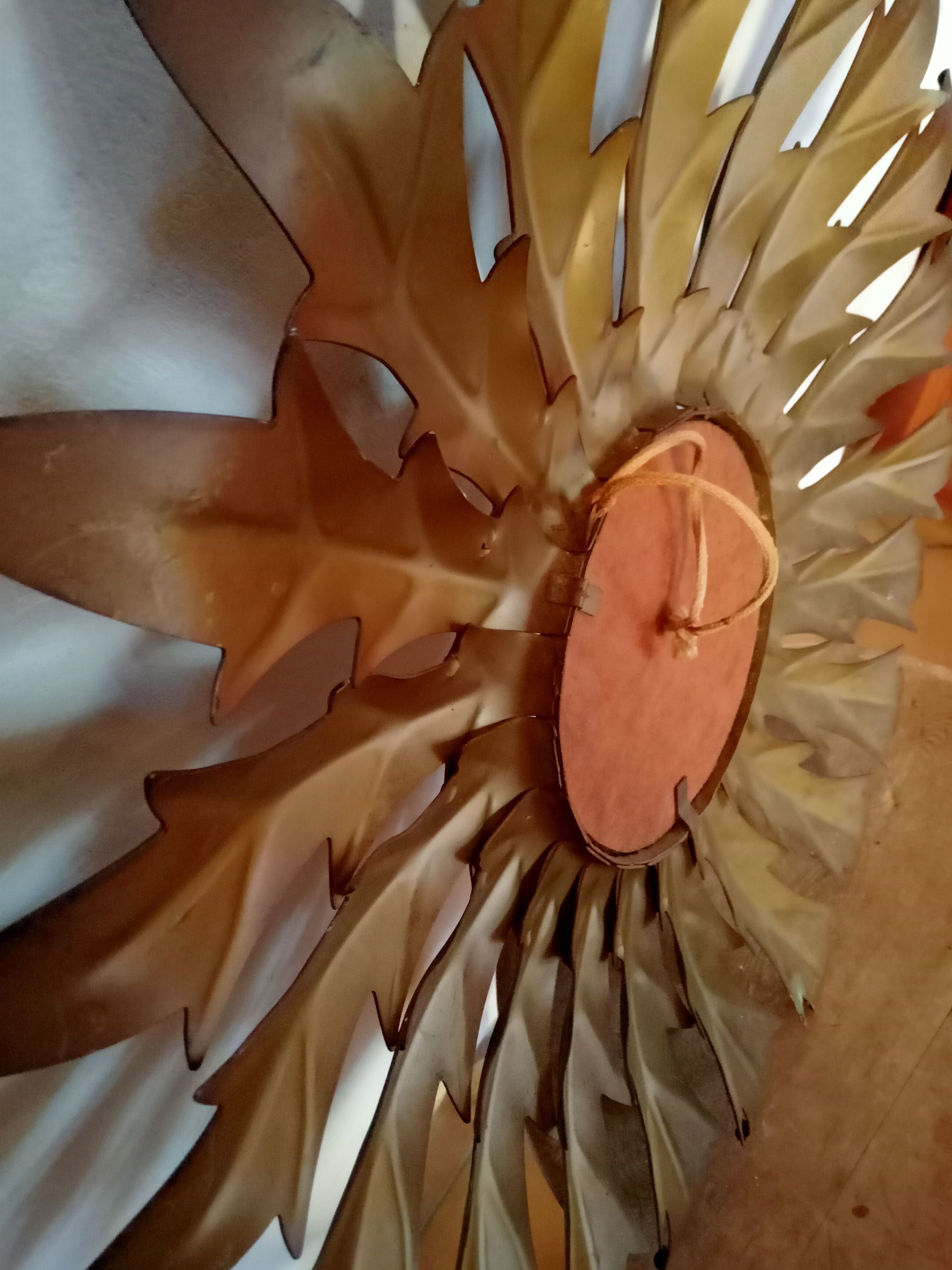 Vintage metal sun mirror