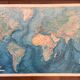 Planisphere map air france 80s - travel agency