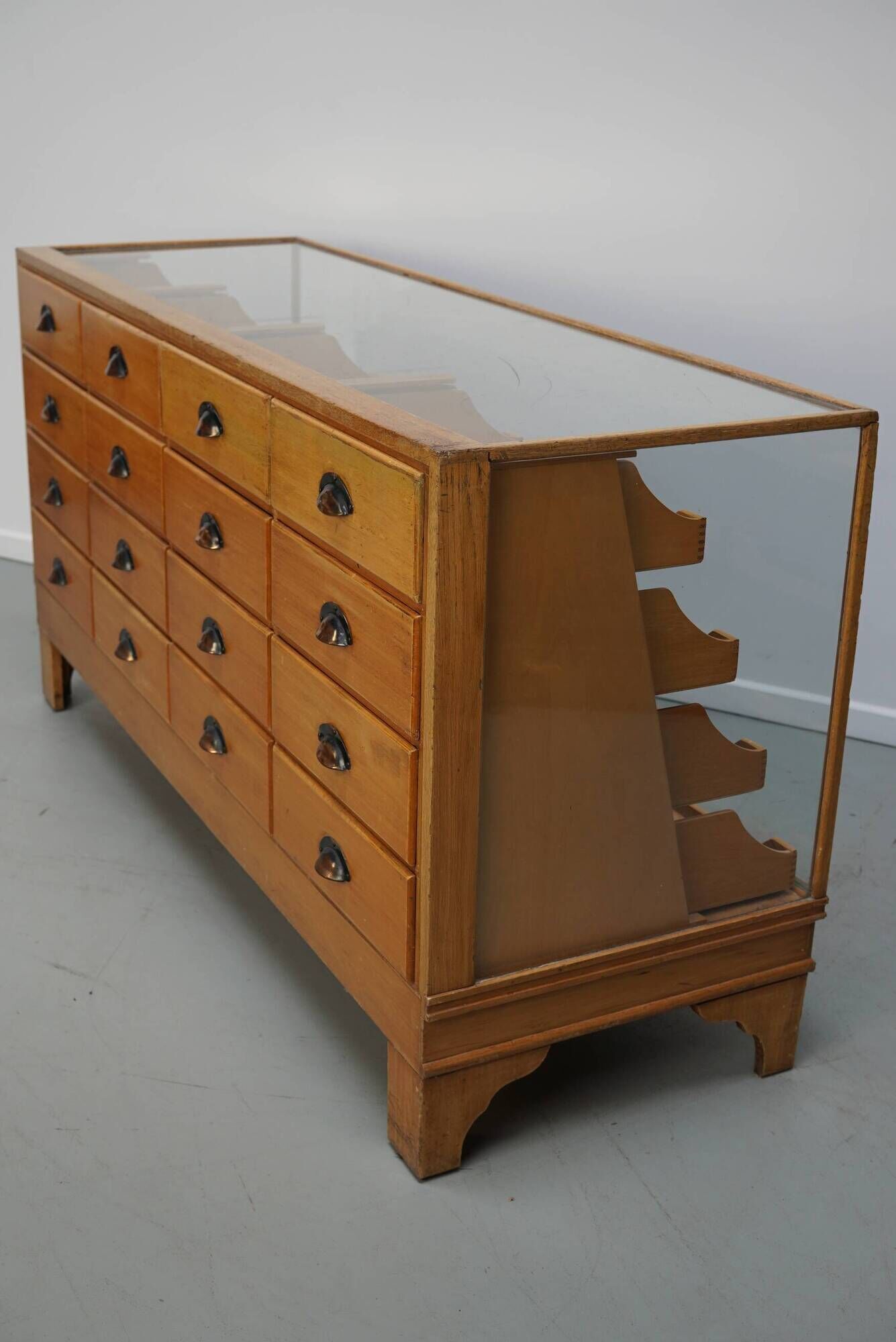 Antique Shop Counter in English Beech, circa 1920-1930