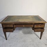 Bureau plat double face en acajou, style Louis XVI – XIXᵉ siècle