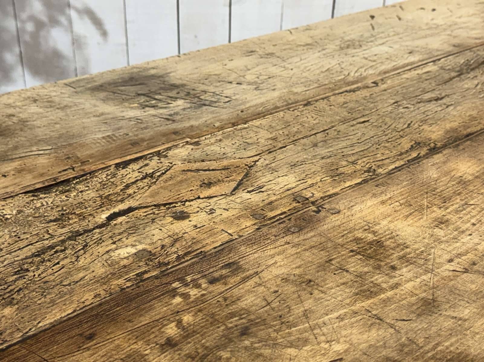 Table monastère en chêne brut XIXème