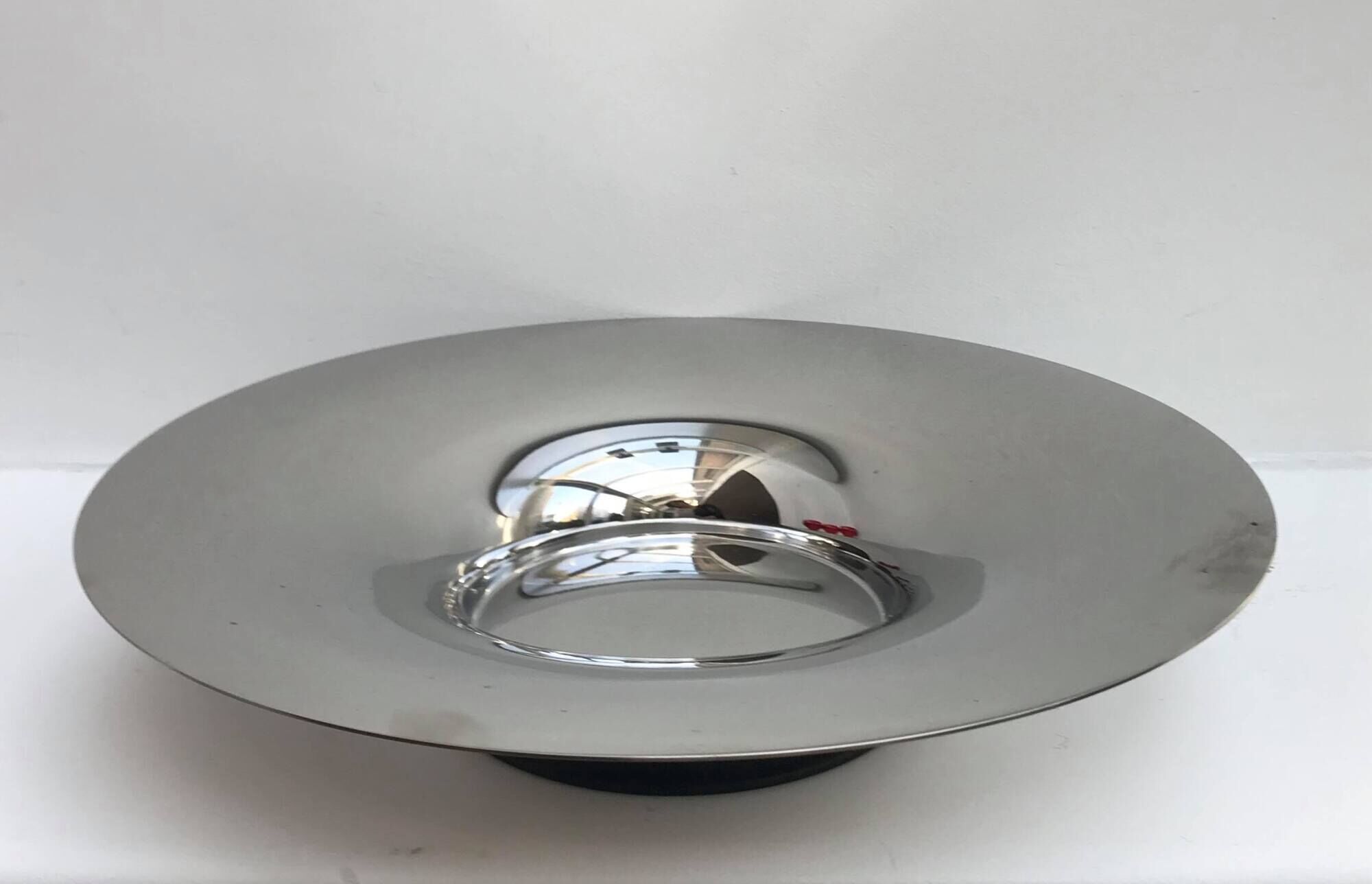Erik Bagger Modernist Modernist Stainless Steel Table Center Bowl, Scandinavian Modernist Design Decor