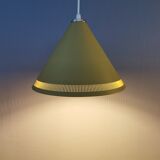 Original Danish corn yellow Lyfa cone pendant from 1972
