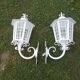 Pair of wrought iron lanterns