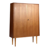 Vintage teak wardrobe highboard closet by H. Riestenpatt 1960s