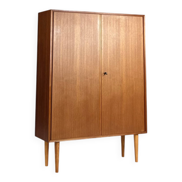 Vintage teak wardrobe highboard closet by H. Riestenpatt 1960s