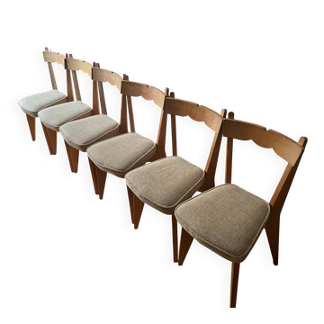 GUILLERME AND CHAMBRON 6 dining chairs