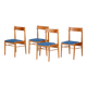 Chaises de salle à manger en hêtre de milieu de siècle attribuées à Dyha Brno, années 1950, ensemble de 4