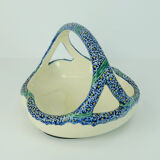 Majolika karlsruhe bowl ceramic basket art nouveau w.süs