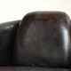 Fauteuil design Aviator en cuir de vache grainé