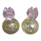 Pair of vintage floral candlesticks
