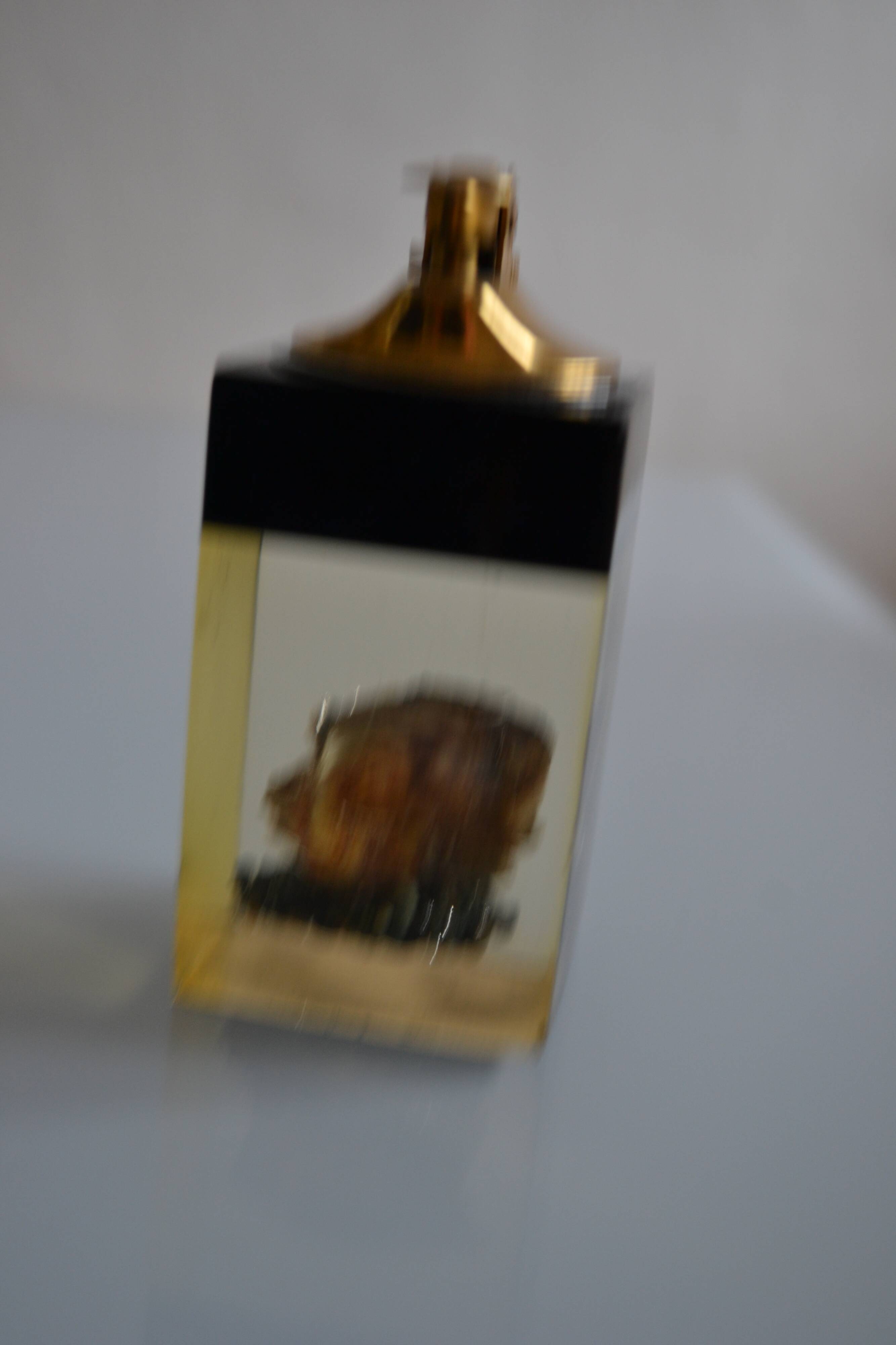 1970 Table lighter with pearl oyster in resin inclusion
